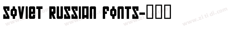 Soviet Russian Fonts字体转换